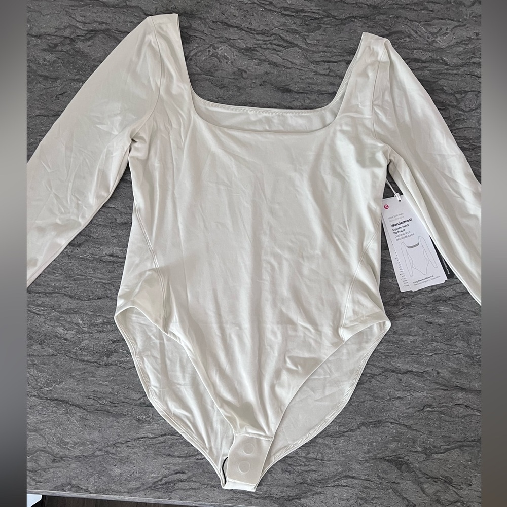 Beige Long Sleeve Bodysuit